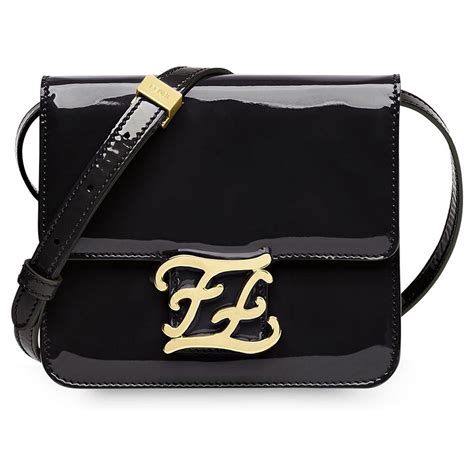 fendi black patent leather crossbody|Fendi Patent Leather Crossbody Bag .